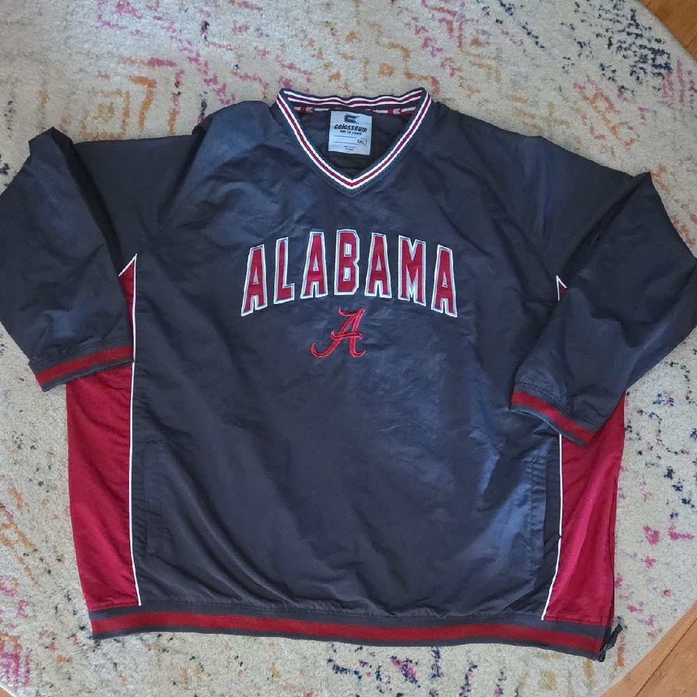 Colosseum Black and Red Alabama Pullover